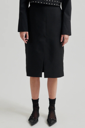 Evie New Pencil Skirt, Black