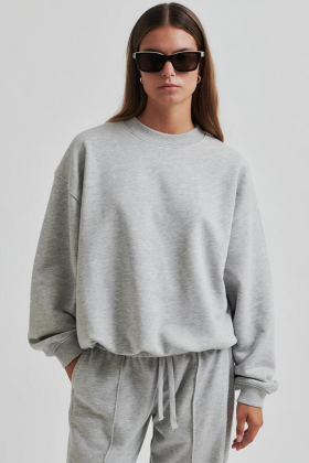 Abadell Balloon Sweat, Grey Melange