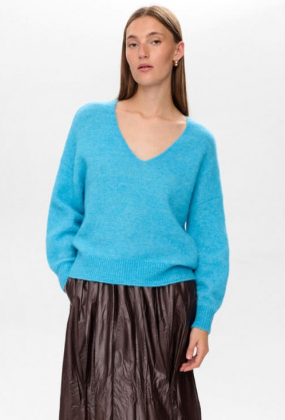 NuRriette V-Neck Pullover, Aquarius
