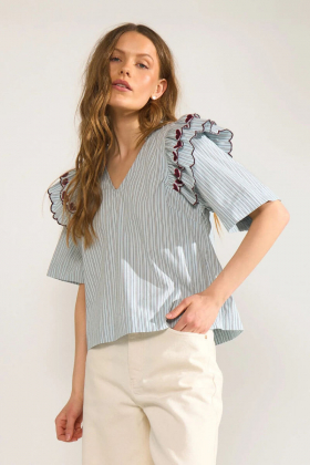 Nuditty blouse, Floaty Blue