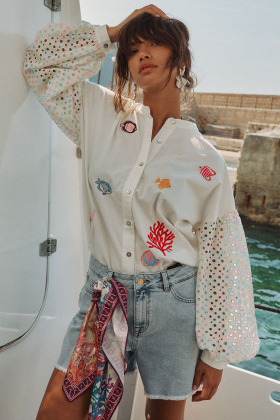 Numarisa shirt, Bright white
