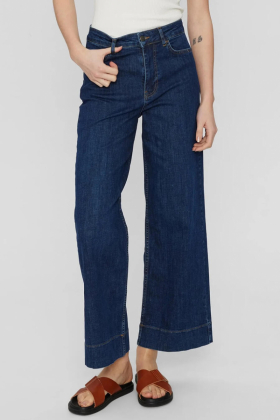 NuParis Cropped Jeans, Dark Blue