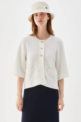 Palmer cardigan, Ecru