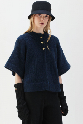 Vilanie Cardigan, Darkblue Melange