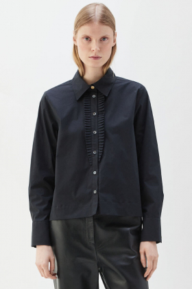 Nicoline Plissé Blouse, Black