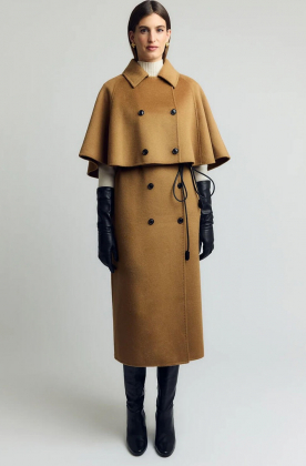 Ailea Wool Coat, Biscotti
