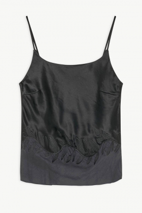 Janina satin top, Black