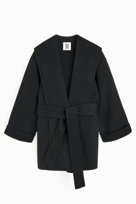 Trinelle wool coat, Black