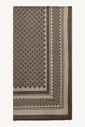 Julee Wool Scarf, Chocolate Chip