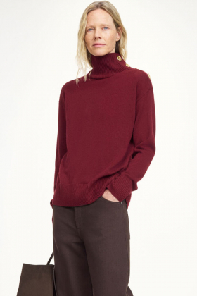 Vanille wool sweater, Cabernet