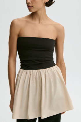 Marcia Organic Cotton Mini Dress, Oyster Gray