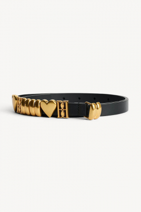 Ounlas Leather Belt, Black