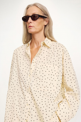 Derris Voile organic cotton shirt, Polka dot print