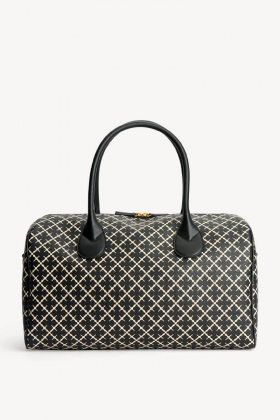 Lullu Small Travel Bag, Black & Cream