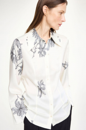 Rosiannas Satin Shirt, Floral Print