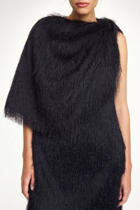 Pinla Fringes Cape, Black