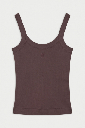 Frillio top, Aubergine