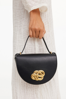 Cebelle Leather Shoulder Bag, Black