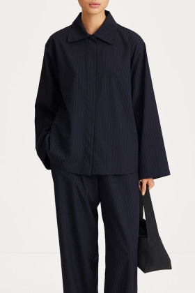 Brenly shirt, Navy Stripe