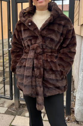 Margot Faux fur jacket, Brown