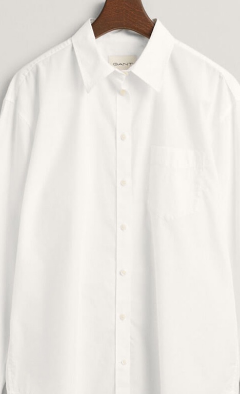 GANT Damen Rel Striped Poplin Shirt – Klassische Bluse Mit Streifen, Hoher Baumwollanteil Für Maximalen Tragekomfort