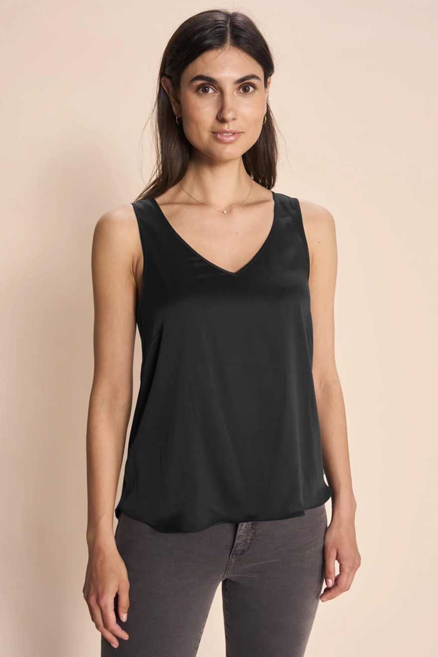 Black v neck camisole shop top