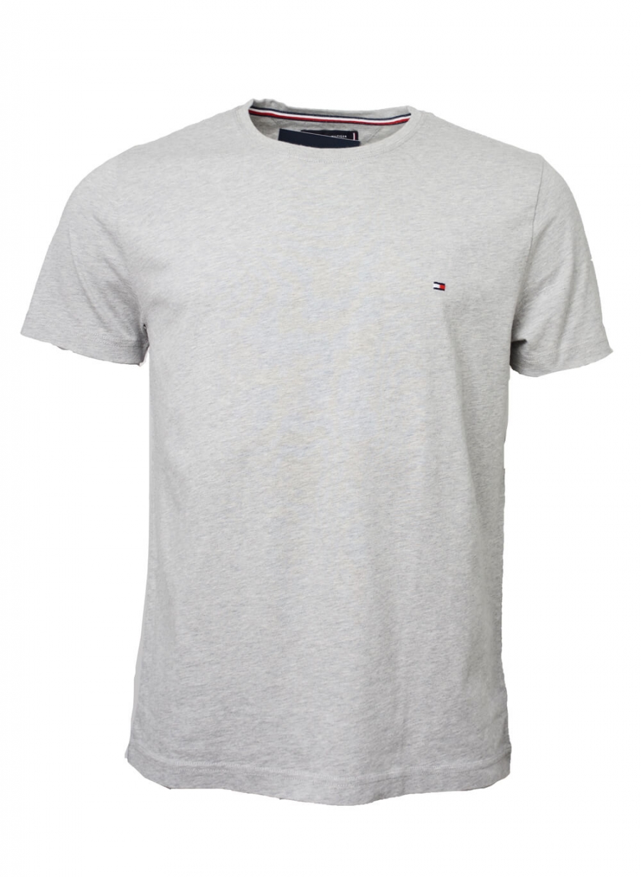 TOMMY HILFIGER HERR | Essential Cotton Tee, Cloud HTR | T shirt TOMMY HILFIGER HERR | Essential Cotton Tee, Cloud HTR | T shirt