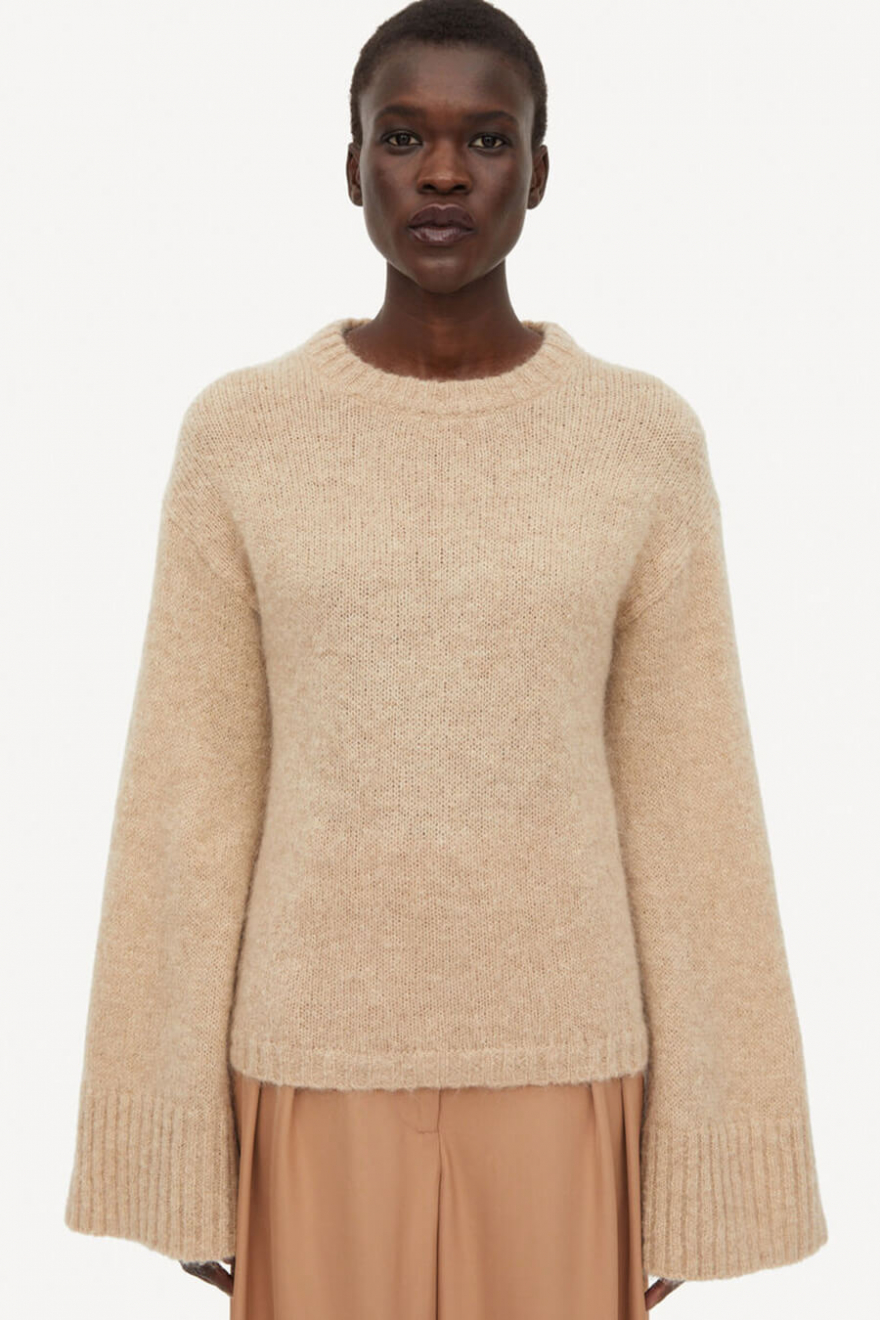 BY MALENE BIRGER Cierra sweater Twill Beige Tr jor Koftor