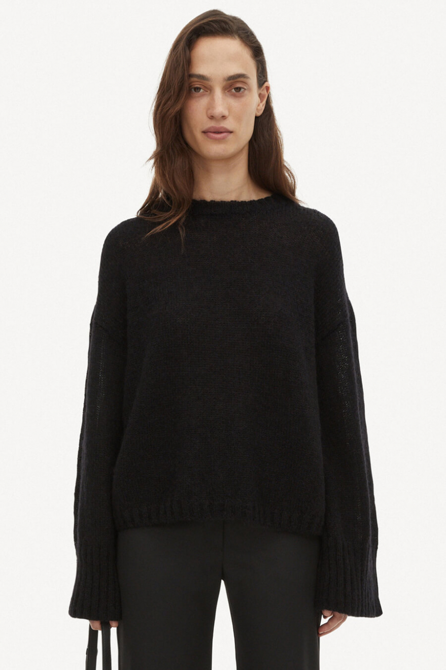 BY MALENE BIRGER Cierra Sweater Black Tr jor Koftor Da